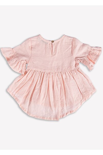 Ozmoz By Mukadder Özden Organic Baby Girl Frilly Summer Blouse (With 4 Different Color Options)