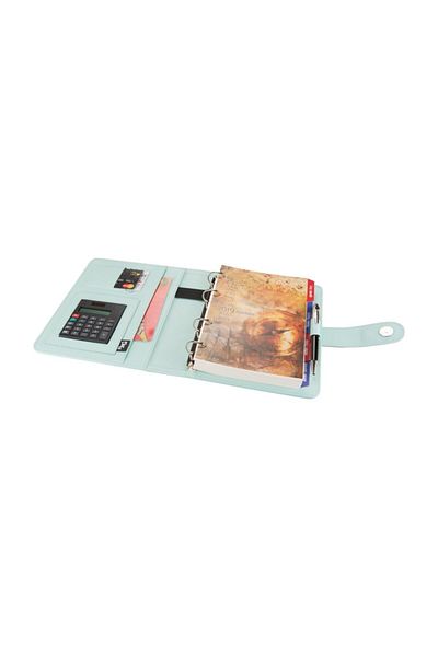 2K Diplomat Faux Leather Organizer 4 Rings με τετράγωνο σημειωματάριο 15x21