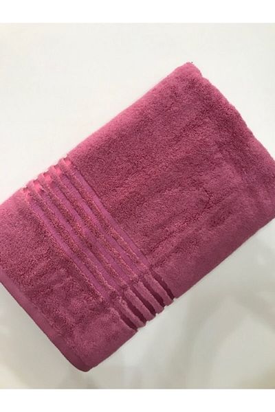 Özdilek 100% Cotton Belda Bath Towel 70X140 Dark Pink