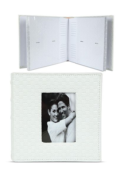 Birlik Fotoğrafçılık 10X15CM White Leather Photo Album - 46200b