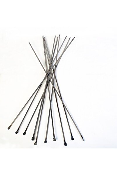 Lorbeer Patlıcan Kebap Şişi Sebze Şişi Demir 10 Adet 5 mm Kare Kalınlık