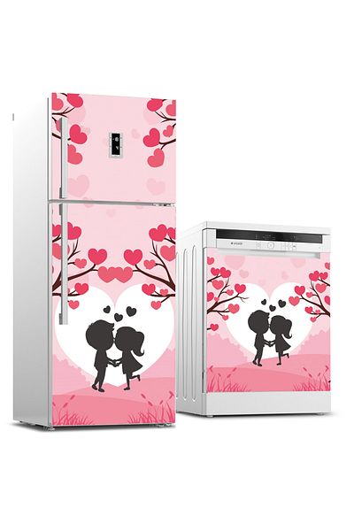 Tilki Dünyası Refrigerator And Dishwasher Set Sticker 0265