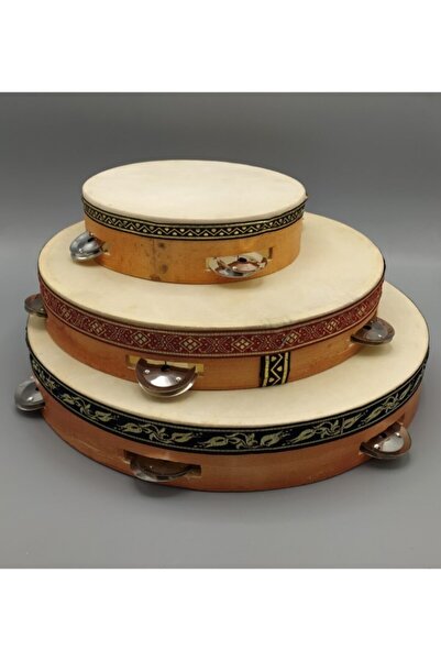 Sadrazam 32 Cm Büyük Boy Deri Zilli Tef (kına Geceleri Ve Diğer Parti Eğlence...