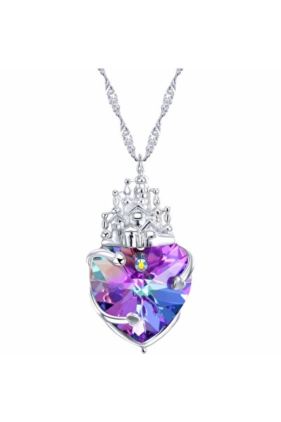 Monemel i Taşlı Gümüş Kalp Kolye (altın Kaplama)