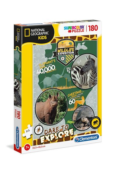 RAVENSBURGER Clementoni Puzzle - 180 Pieces for National Geographic Kids Wildlife Expedition 29207