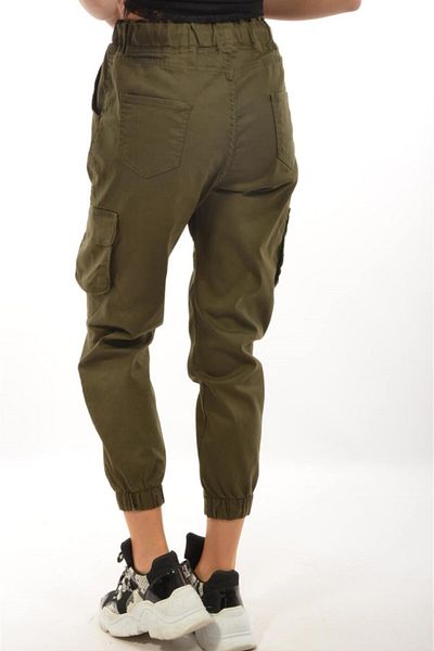 Giyim Dünyası Khaki Women's Trousers 9043 - Cargo Pocket