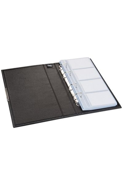 2K 4 Rows 192 Card Capacity Business Card Holder with Faux Leather Mechanism 16x26,5 Cm