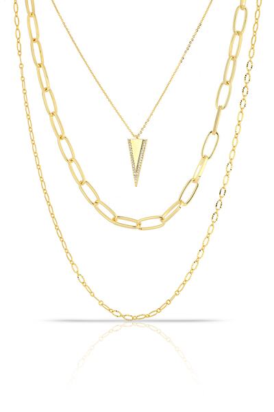 Forentina 3 Sıra Zincirli Kolye Ps1337