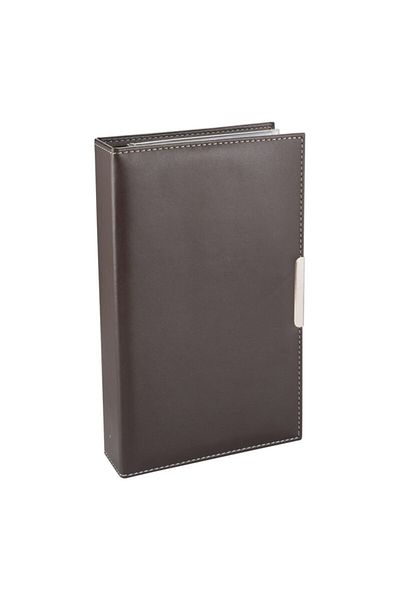2K Faux Leather Mechanism, 4 Rows, 192 Card Capacity, Indexed Business Card Holder 16x26,5 Cm