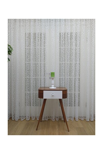 Esse Home Perdea din tul cu model de frunze și dantelă franțuzească și perdea...