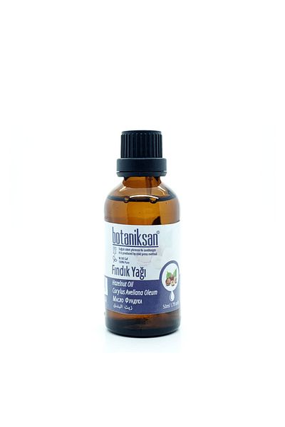 botaniksan 50ml Hazelnut Oil - Cold Pressed, Pure, Natural, No Additives