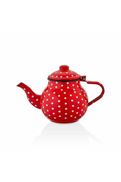 Ebru Edk-13 Enamel Red Teapot