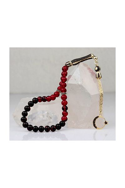 Tesbihsepetim Ayyıldız Model Silver Zircon Stone Imame Fire Amber Prayer Beads