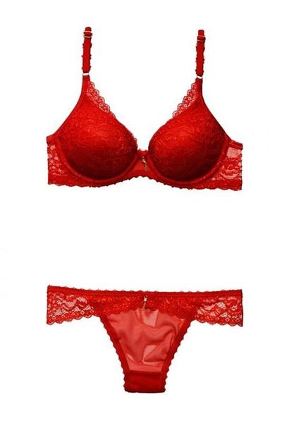 Le Jardin Women's White Lace Supported Padded 5400 Bra Set