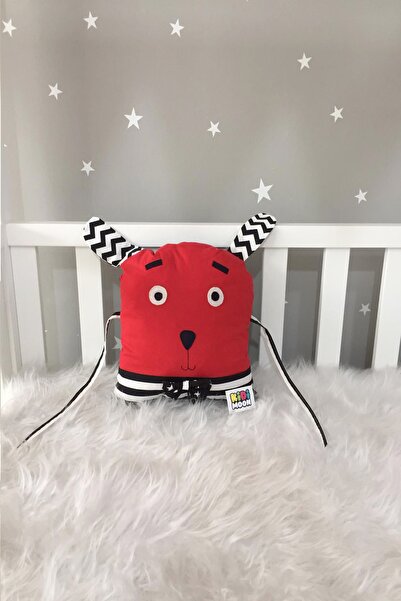 Jaju Baby Kidimoon Kırmızı Kedi Beşik Koruma Dekor Yastık