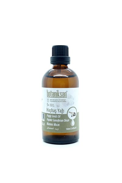 botaniksan Poppy Oil 100 ml Cold Pressed, Pure, Natural, Additive-Free