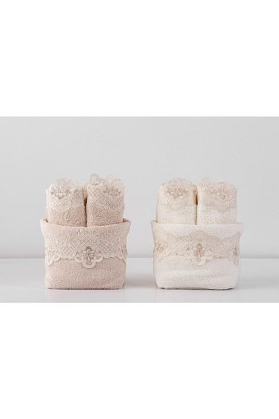 Gül Güler Lace Azalea Pouch + 4 Hand Towels