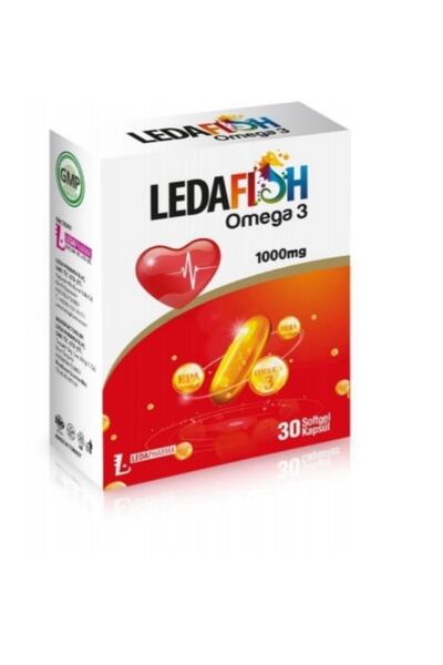 LedaPharma Leda Fish Omega 3 Kapsül Balık Yağı Gıda Takviyesi Beyin Geliştirici