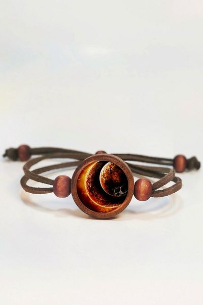 Tahtakolik Planet Wooden Bracelet Single Size N11.55623