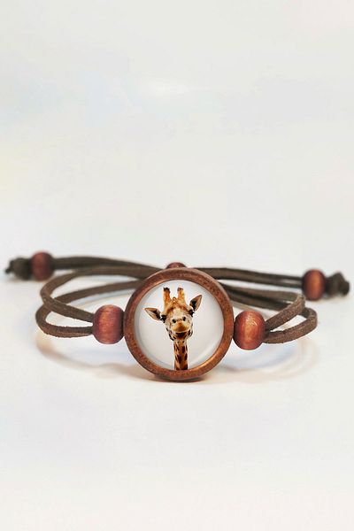 Tahtakolik Giraffe Wooden Bracelet - Single Size N11.55868