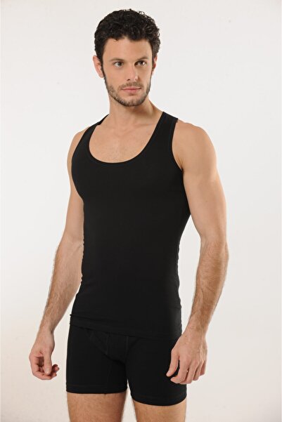Hmd Men's Sports Undershirt 701 - Black Cotton and Lycra Comfortable Texture