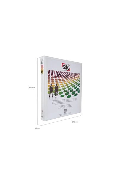 2K 3 Cm 4 Ringed Company Presentation and Document Folder with Inner and Outer Transparent Pockets (250 Sheets)