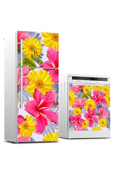 Tilki Dünyası Refrigerator And Dishwasher Set Sticker 0330