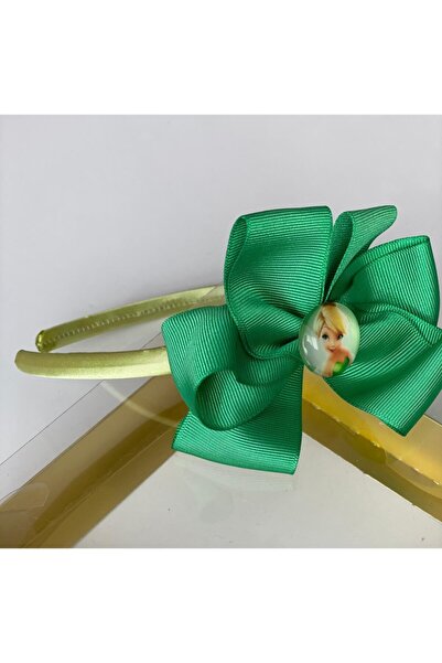 QUEEN AKSESUAR Green Thin Satin Bow Ribbon Crown
