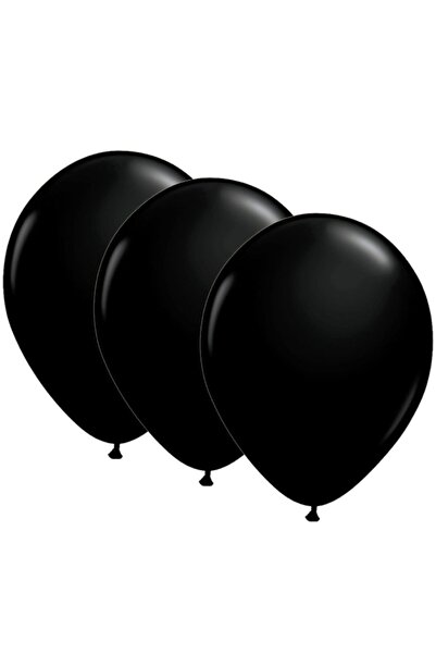 Çemrek Süs Parti Black Metallic Balloon - 50 Pieces