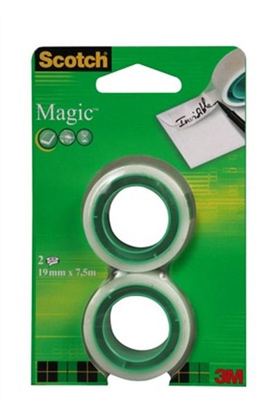 Scotch 8-1975r2 Magic Tape 19mmx7.5m 2pcs