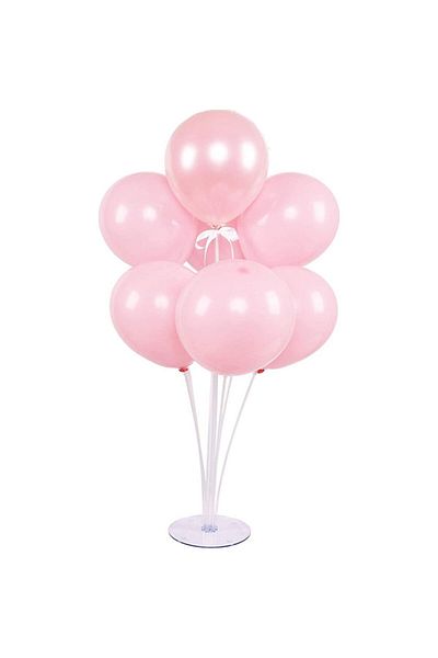 Çemrek Süs Parti Pink Balloon Stand - 1 Stand and 10 Balloons