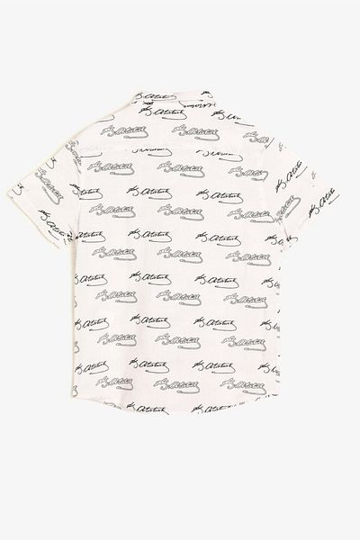 Koton Kids Cămașă albă cu model pentru băieți 0YKB66737TW