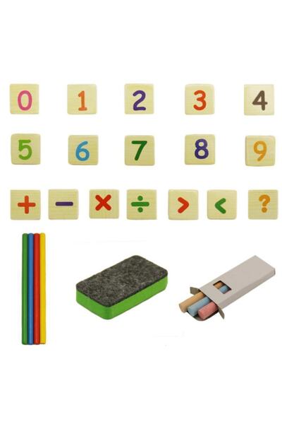 MucizeOyuncaklar Ahşap Matematik Öğreten Oyun Seti - Tangram Hediyeli