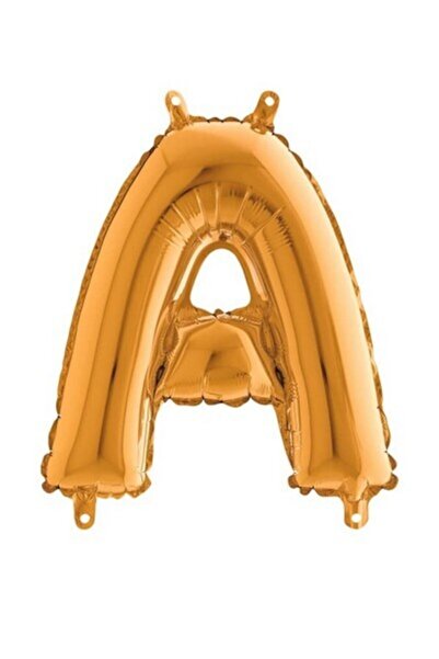 Çemrek Süs Parti Letter A Gold Color Foil Balloon 60cm