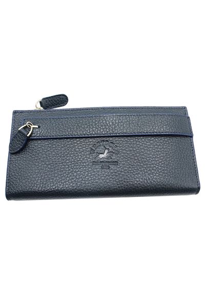 WEST POLO CÜZDAN West Polo 3760 Γνήσιο Δερμάτινο Μακρύ Πορτοφόλι Θήκη Τηλεφώνου Navy Blue