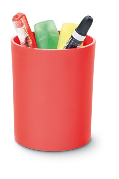 Mas 495 Suport stilou cristal cilindric roșu