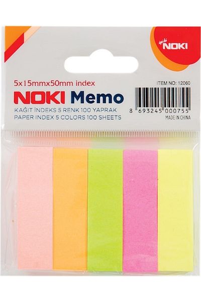 Noki Memo Paper Index 5 Colors 15X50Mm 100 Yp 12060