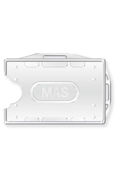 Mas حافظة بطاقات مزدوجة الوجه 54x86 شفافة 25 لي 3524