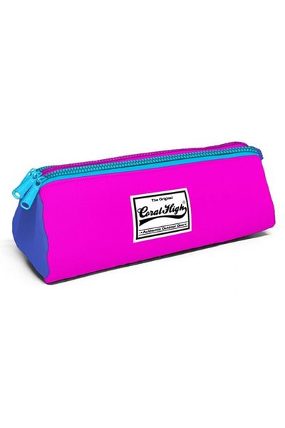 Yaygan Çanta Τσάντα στυλό Coral High Three-Eye Fuchsia - Χοντρό φερμουάρ