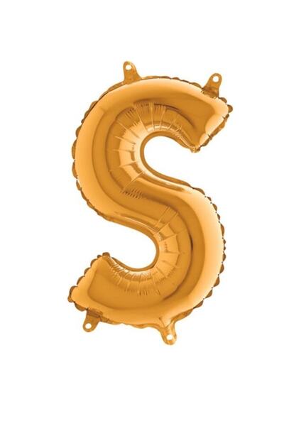 Çemrek Süs Parti حرف S بالون فوليو ذهبي اللون 100 سم