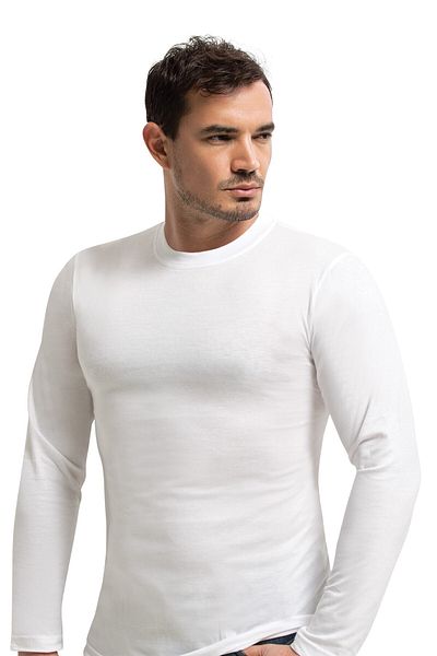 DOREA Men's Single Jersey O Neck Long Sleeve