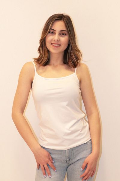 RICH GİYİM Women's White Strappy Undershirt