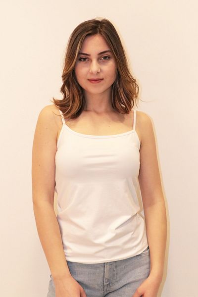 RICH GİYİM Women's White Strappy Undershirt