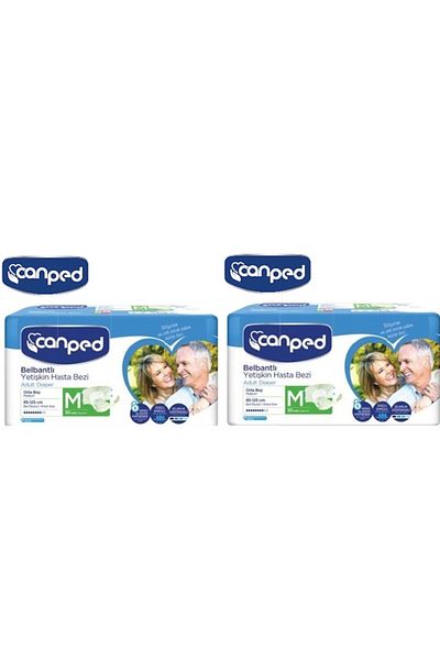 Canped Medium Size Waistband Patient Diapers with Wetness Indicator 60 Pieces