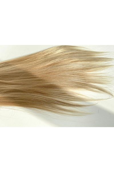 QUEEN AKSESUAR Ashy Auburn Yellow Ends Light Platinum Baled Long Straight Hairpiece Wig with Welding Artificial Insert Latch