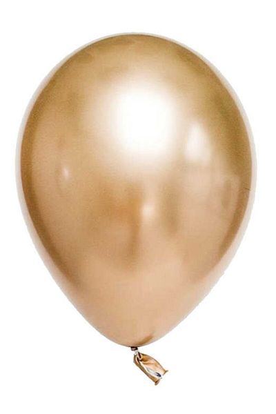 Çemrek Süs Parti Gold Chrome Balloon 40 Cm - 50 Pieces