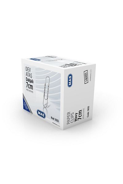 Mas 7 cm Large Giant Paper Clip - Wavy Type, Multi Pack - Pack of 3