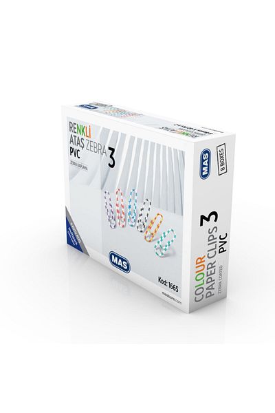 Mas Multipack - Zebra Paper Clip PVC Coated 28 mm X 8