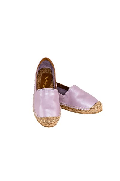 Moosefield Women's Pink Genuine Leather Handmade Espadrille