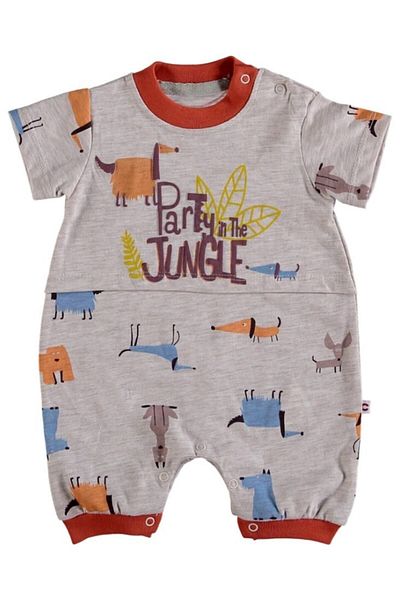 Carmin Baby Carminbaby Short Sleeve Beige Jumpsuit Summer300191